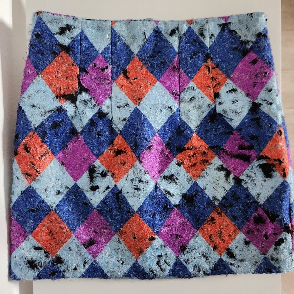 MDRE Colorful plaid skirt Size S